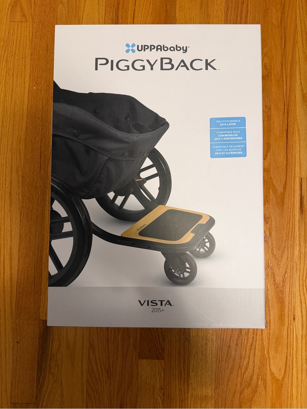 UPPAbaby PiggyBack Stroller Ride-Along Board in Black and Wood